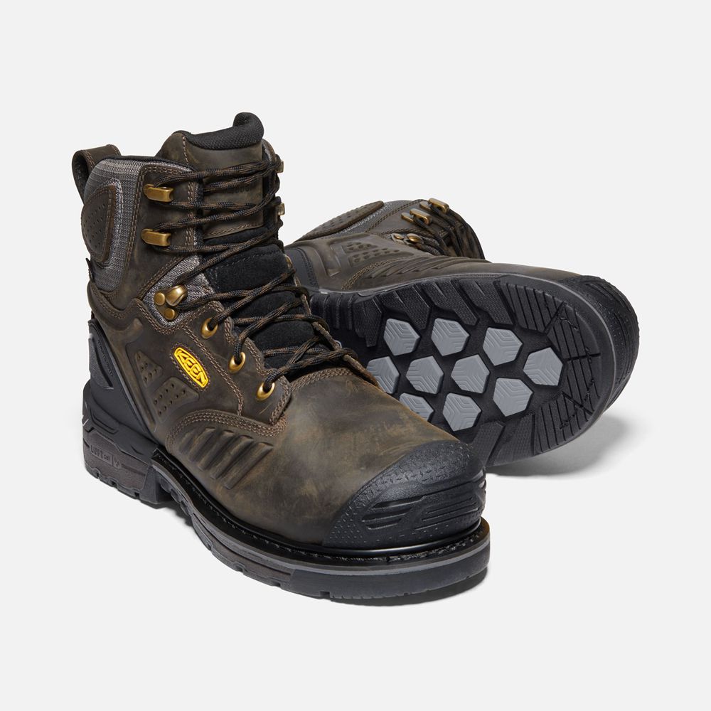 Botas de Trabajo Keen Mexico Negros Marrom - Hombre Philadelphia 6\" Insulated Waterproof (Carbon-Fib